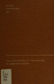 The significance of the frontier in American history