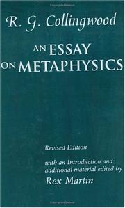An essay on metaphysics