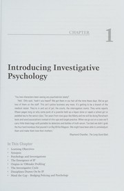 Investigative psychology