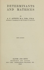 Determinants and matrices