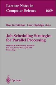 Job scheduling strategies for parallel processing