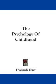 The psychology of childhood