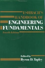 Handbook of engineering fundamentals