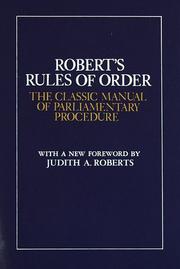Pocket manual of rules of order