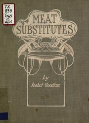 Meat substitutes