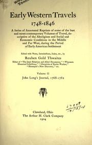 Early Western Travels, 1748-1846