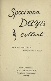 Specimen days & Collect