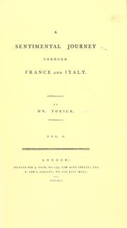 A sentimental journey through France and Italy