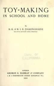 Toy-making in school and home