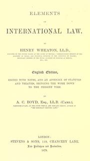 Elements of international law