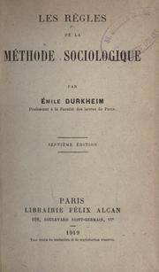 Les règles de la méthode sociologique