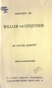History of William the Conqueror