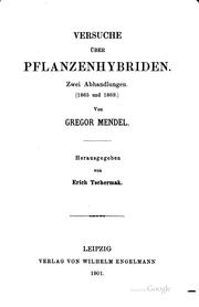 Versuche über Pflanzenhybriden
