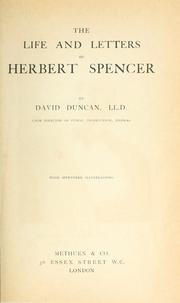 The life and letters of Herbert Spencer