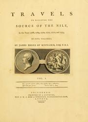Travels to discover the source of the Nile
