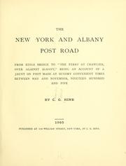 The New York and Albany post road