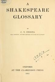A Shakespeare glossary