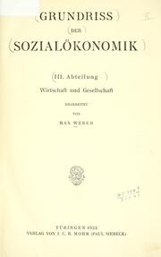 Wirtschaft und Gesellschaft