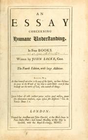 Essay concerning human understanding