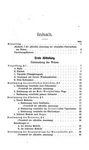 Anleitung zur chemischen Analyse des Weines