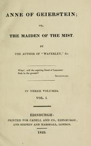 Anne of Geierstein, or, The maiden of the mist