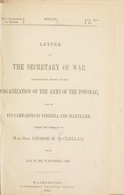Letter of the Secretary of War