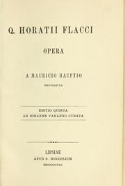 Q. Horatii Flacci opera