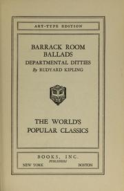Departmental ditties and ballads and barrack room ballads