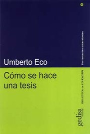 Cómo se hace una tesis