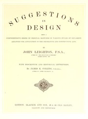Suggestions in design