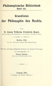 Grundlinien der Philosophie des Rechts